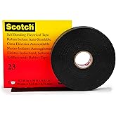 3M Scotch 23 Rubber Self-Welding Electrical Tape, 19 mm x 30 ft | HT002001309, 1 Roll, Black