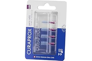 Curaprox Recharges de Brossettes Interdentaires CPS 406 Perio-Pour les Espaces Larges et les Gencives Sensibles/Filaments Ultra-Fins/Fuchsia/Pack de 4 / Conçu en Suisse