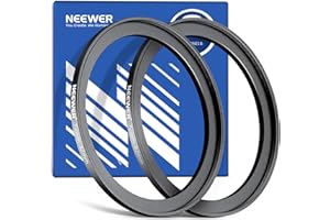 Neewer 72-82mm Step Up Ring Adapter (2 Pack) with Cleaning Cloth, Ultra Slim Aluminum Alloy Lens Filter Adapter Ring for 72mm Camera Lens to Use 82mm Filter