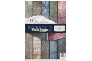ITD Collection - Reispapier Kreativset A4 Decoupage Rice Paper Sheet 29,7 x 21 cm Serviettentechnik Mehrfarben (Secrets Gothic Stories 2, RP009)