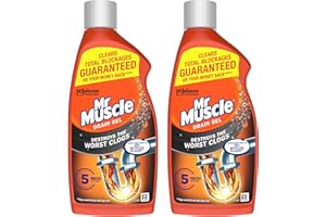 Mr Muscle Power Gel di drenaggio, Unblocker, Confezione da 2 x 500 ml