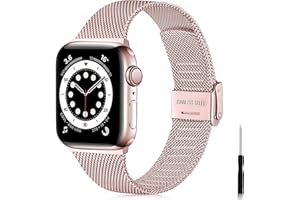 Ouwegaga kompatybilny z paskiem Apple Watch 38 mm 40 mm, 41 mm, 42 mm, 44 mm, 45 mm, 49 mm, metalowy pasek ze stali nierdzewnej, kompatybilny z iWatch Series 8, 7, 6, 5, 4, 3, 2 1/SE Ultra
