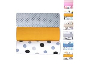 BABYSAFE Offerta Set 3 Pezzi Mussole Estive per neonato odori resistenti Anti Batteri 80 x 70 cm 100% Cotone Biologico Certificato OEKO-TEX Morbide, per Fasciatoio, Mussole Neonato 3 Pack
