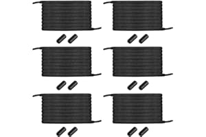 BOXLUNT Schnürsenkel Ohne Binden, 6 Paar Schleifenlose Schuhbänder Schnürsenkel mit Schnellverschluss, Elastische Schnürsenkel mit Metallverschluss No Tie Shoelaces für Laufschuhe Sporschuhe