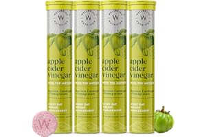 Wellbeing Nutrition Apple Cider Vinegar with The Mother and Garcinia Cambogia, Pomegranate | Effective Weight Management, Gut Health and Skin Glow (68 Effervescent Tablets)