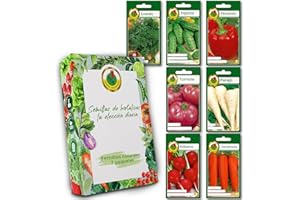 PNOS OŻARÓW MAZOWIECKI PNOS Set de semillas de hortalizas, 7 verduras, kit semillas, eneldo, pepino, pimiento rojo, rábano, tomate, perejil, zanahoria, semillas ecologicas huerto para cocina, balcón y jardín, owngrown