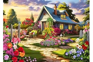 BESDRETOR Puzzles 1000 Pieces for Adults jigsaw puzzles for adults 1000 Piece Puzzle Educational Games-House of Flowers-Home Decoration Puzzle
