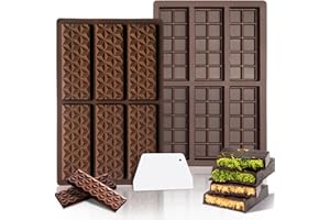 HUMTEOXI Forma do czekolady, forma do czekolady Dubai, 2 sztuki, silikonowa forma do czekolady, czekolady, cukierków (brązowa)