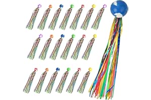 MUYAPAY 20 Stück Flummies für Kinder, Hüpfbälle Springball Gummiball, 25mm Bunte Gummiball Spielzeug Springball mit Quaste, Flummies für Kindergeburtstag