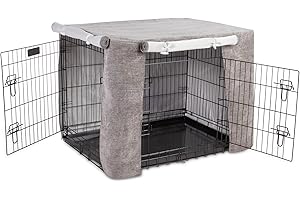 Bunty Dog Crate Cover - Premium Build Crate Training Aid - Durable, Windproof, Anxiety Relief Dog Kennel/Cage Cover, 2*Roll Up Sides, Made in UK - Large (36 Inch), Grey