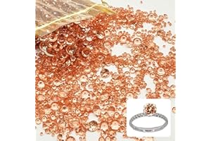 LINGJIA 4000 Pezzi Cristalli Decorativi, Sabbia Decorativa di Cristallo, Cristalli Acrilici, Riempitivi per Vasi Trasparenti, Strass per Feste di Nozze Natalizie，3mm/6mm/10mm(Oro Rosa)