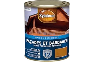 Xyladecor - Lasure Protectrice pour Bois Extérieur - Façades, Bardages, Chalets - Couleur : Satin Chêne Doré - Quantité : 1L - 5324302