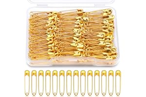 ENCHOL 150 Pcs Gold Safety Pins, 0.7inch (18mm) Small Safety Pins for Clothes, Safety Pin Heavy Duty for Arts, Crafts, DIY Jewellery and Sewing