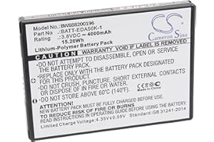 vhbw Batería Recargable reemplaza Honeywell BAT-EDA50, BATT-EDA40-1, BATT-EDA50K-1 para escáner códigos de Barra, TPV (4000 mAh, 3,8 V)