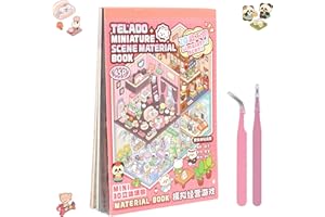 Dengthrive Stickers Book: 20 Stickers 3D Comprend 2 Pinces Petite Maison Cosy et Amusante à Réaliser Soi Même Livre Anti-Stress pour Adultes et Enfants Parfait pour Anniversaires D'enfants