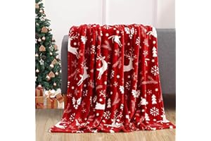 ASSUGO Weihnachts kuscheldecke, wohndecken kuscheldecken 150x200, Weich Leicht weihnachtsdecke, Sofa Decke Weihnachten, Flauschdecke Couchdecke