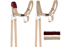 SKIPPI Licol pour Hobby Horse - Beige, Hobby Horse Accessoire, Rênes et 2 Housses Amovibles Inclus, Taille Universelle