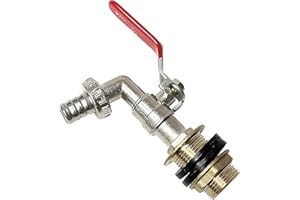 Soytich H02F01 Conexión roscada para depósito + grifo de 16 mm, abrazadera de rosca para bidón 12,7 mm, IG 3/4 AG