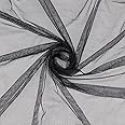 OLYCRAFT 2m/2.2 Yards Black Micro Mesh Fabric 1.6~1.7m Wide No Stretch Net Fabric Mesh Polyester Mesh Sheer Tulle Lace Fabric for Gift Wrapping DIY Sewing Crafts Wedding Party Decorations