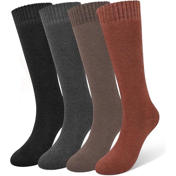 4 Paar Damen Kniestrümpfe Fluffy Stulpensocken Win Produktbild-Vorschau 5