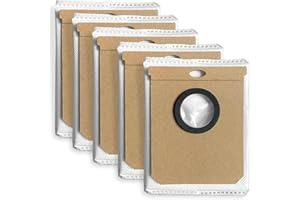 LIFEFIL - Pack de 5 Bolsas de Polvo para Robot Aspirador Conga Home 10000, 8090 Ultra, 9090 IA, L50, L60 SES y Haier H9. Recambio a prueba de Fugas Hipoalergénico de 2,5L para Base de Auto Vaciado