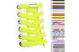 SULPO 2 paia Lacci scarpe elastici piatti - stringhe elastiche - Lacci colorati con chiusura rapida - Lacci elastici per sneakers - Lacci per bambini e adulti