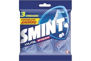 Smint Tabs Menta, Caramelo Comprimido sin Azúcar, 3 x 8g