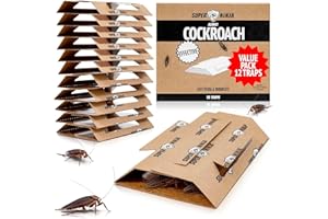 Super Ninja Cockroach Traps for Indoors – 12 Pack, Cockroach Control for Indoor Infestation, Safe & Toxin-Free Trap with Food Attractant, Nature-Friendly Pest Solution for Home, Garage & Shed