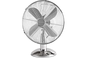 PROFI CARE ProfiCare PC-VL 3062 M - Ventilatore oscillante in metallo, angolo di inclinazione regolabile, funzionamento silenzioso, metallo cromato