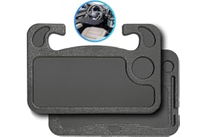 MILIWAN Plateau de Volant de Voiture, Double-Face Plateau Repas Voiture, Portatif Bureau de Volant de Voiture, Table de Volant de Voiture pour Les Repas, La Lecture, Le Travail, l'ordinateur Portable