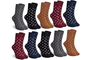 Mowenti socken damen 39-42 35-38 sportsocken strümpfe socks Damensocken bunte schwarz Streifen Punkte baumwollsocken 10 Paar