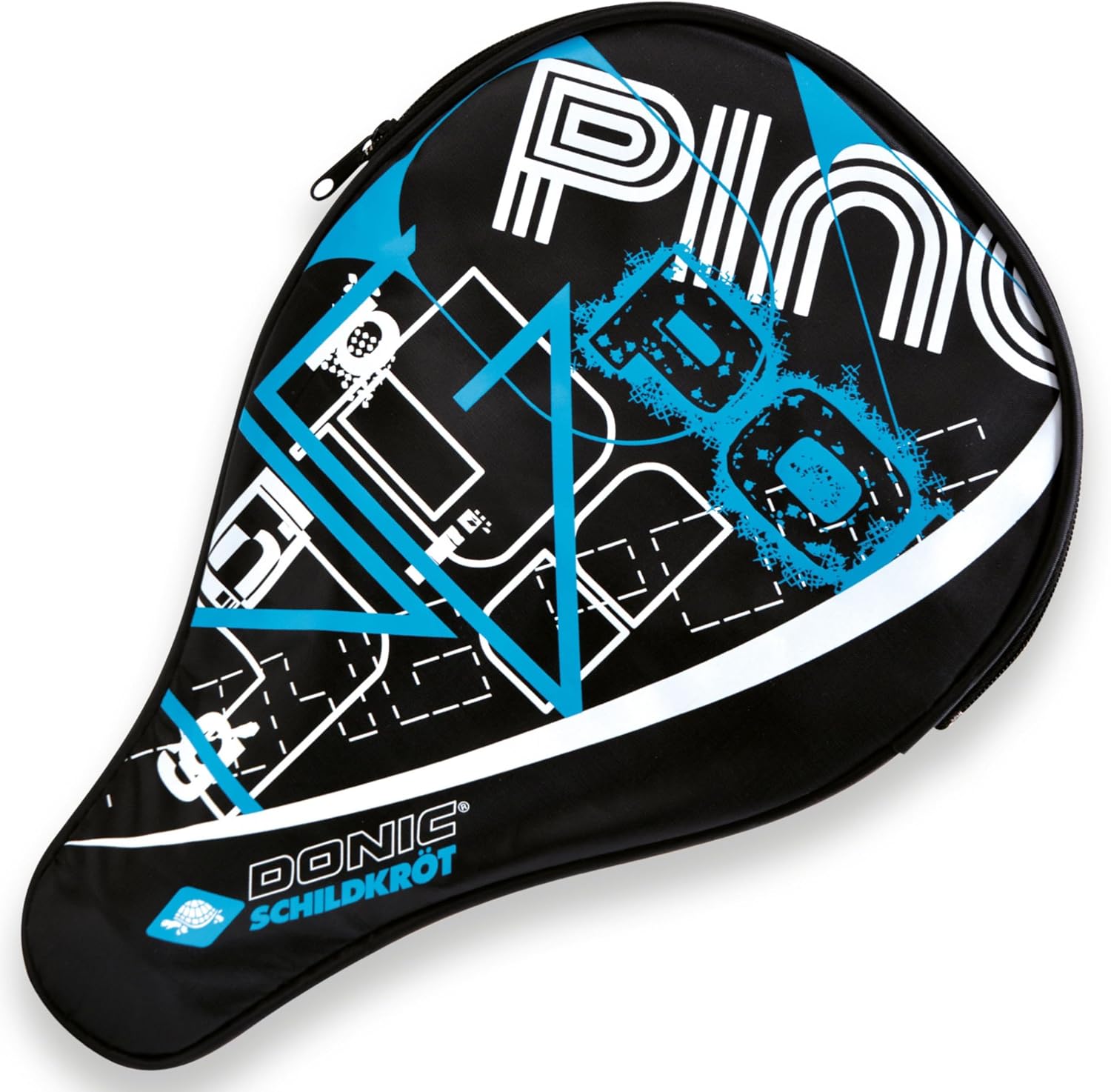 Donic-Schildkröt Funda para Raqueta de Tenis de Mesa Classic, Compartimiento para 3 Pelotas, Multicolor, 818506