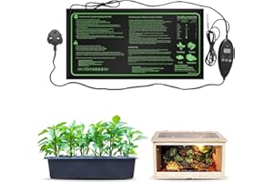 Gvdeirn Seedling Heat Mats with Digital Thermostat Controller, 10" x 20" Waterproof Plant Heating Mats Combo, for Seed Starting, Germination, Hydroponics, Brewing(Display Digital with Thermostat)