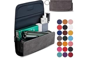 E-SMOQ Tasche für IQOS ILUMA & ILUMA i – Hülle kompatibel mit IQOS Zubehör, praktisches Etui für TEREA Tabak Sticks, Mini Aschenbecher oder Stickzieher (grau)