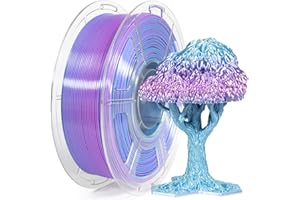 IEMAI Seda Filamento PLA 1.75mm 1Kg, Alta Velocidad Seda PLA Arco Iris Azul y Morado, Filamento Impresora 3D, Precisión Dimensional +/- 0.02mm