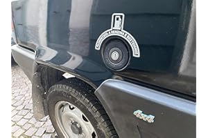 PUMU Adesivo PANDA 4X4 tappo benzina TREKKING sisle fuoristrada sticker decal (NERO)