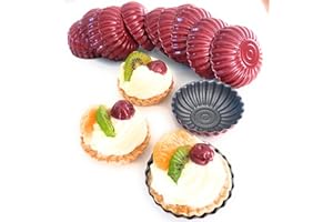 CULIMI Teglia per mini torte - Set di 20 pezzi teglia-forno stampo-torta stampo-dolci muffin teglia rivestimento antiaderente (Tarte)