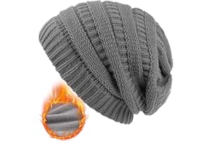 YESWEL Beanie Hats for Women,Thermal Fleece Lined Beanie Knit Hats Slouchy Winter Hats for Women