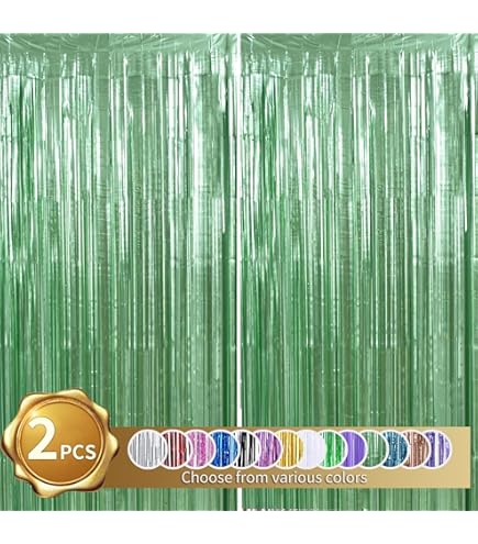 Neon-Lametta Vorhänge 2 Stück - Fluoreszierend Für Schwarzlicht Party