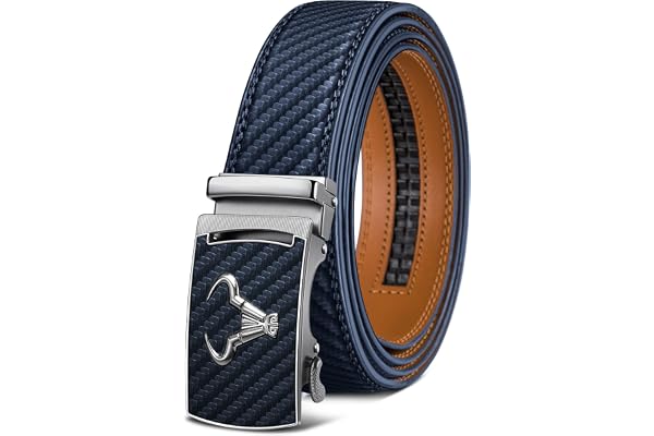 KEMISANT Ceinture Homme, Ceinture Automatique Cliquet en Cuir pour Hommes Robe Costume,Largeur 35mm,Taille Ajustable