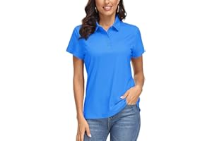 MAGCOMSEN Women's Polo Shirts Casual Work T Shirts Quick Dry Short Sleeve Golf Shirt