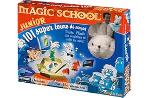 Megagic - Coffret de Magie pour Enfant - Magic School Junior 101 Tours de Magie (Lapin Inclus)