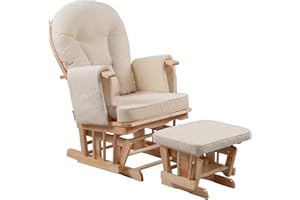 Kidzmotion Serenity Nursing Glider maternity chair with footstool … (Natural)