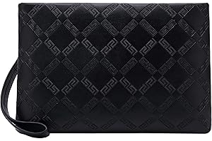 FSD.WG Pochette da uomo da 30,5 cm, grande borsa a mano grande portafoglio, L, Large, Casual