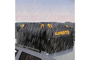 AUPERTO bagażnik dachowy 15 sześciennych nóg, torba do przenoszenia samochodu w 100% wodoodporna ochrona przed promieniowaniem UV, torba dachowa odpowiednia do wszystkich pojazdów z/bez bagażników (15 sześciennych stóp)