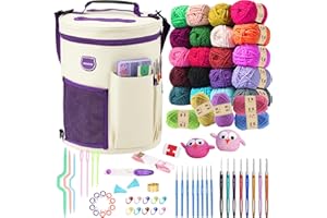 MIAOKE kit de ganchillo para principiantes, adultos y niños, amigurumis y ganchillo, inicio con hilo suave y bolsa