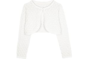 Bolerose Ragazze Manica Lunga Bolero in Maglia a Punta Bambini Cardigan
