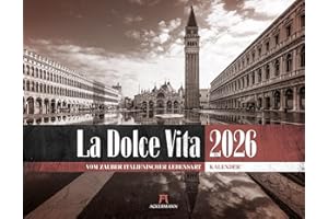 La Dolce Vita Kalender 2026 | Italienische Lebensart | Stimmungsvoller Italien-Kalender im großen Querformat (54x42 cm) | Fotos in Schwarz-Weiß/Sepia
