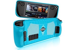DLseego Protective Case for Valve Steam Deck, TPU Shell Compatible with Valve Steam Deck Console 2021, Shockproof, Non-Slip Anti-Collision Handle Cover, Blue