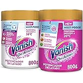 Vanish Oxi Action Multipoder Quitamanchas Multibeneficio, Pack 800g Ropa Color + 800g Ropa Blanca